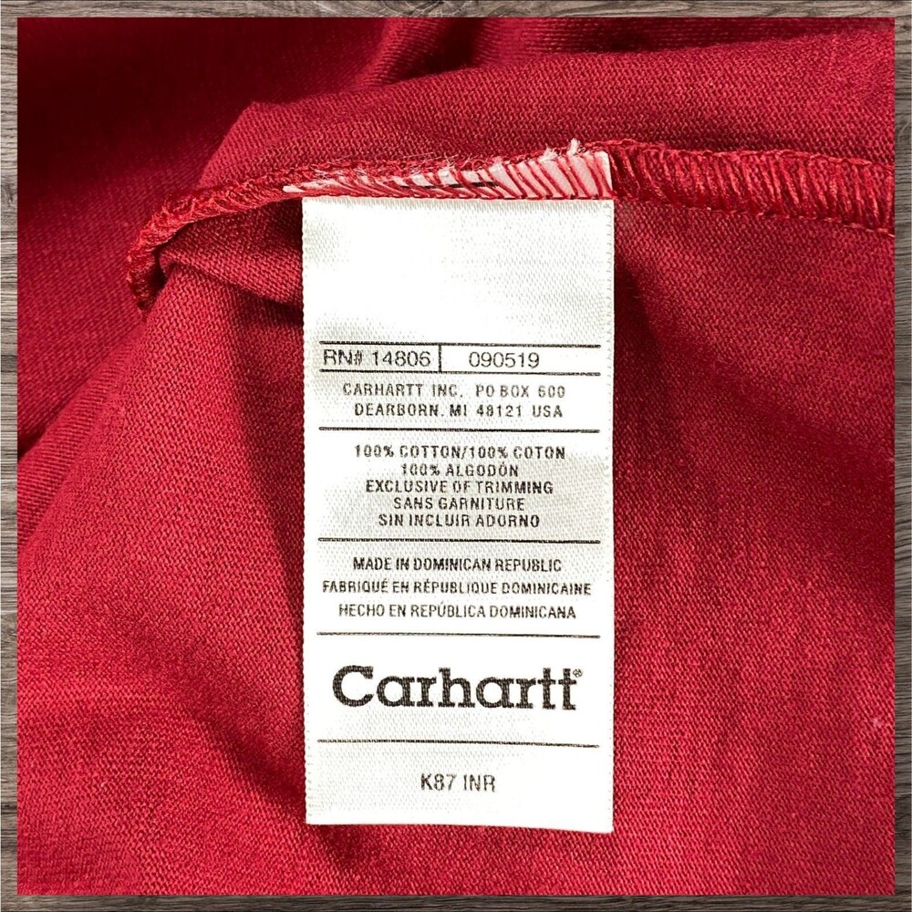 Carhartt Men's Size Small K87 Loose Fit Heavyweight Pocket Tee T-Shirt - Picture 9 of 15